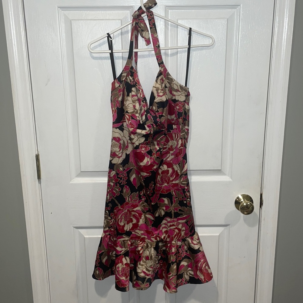 Floral halter top dress